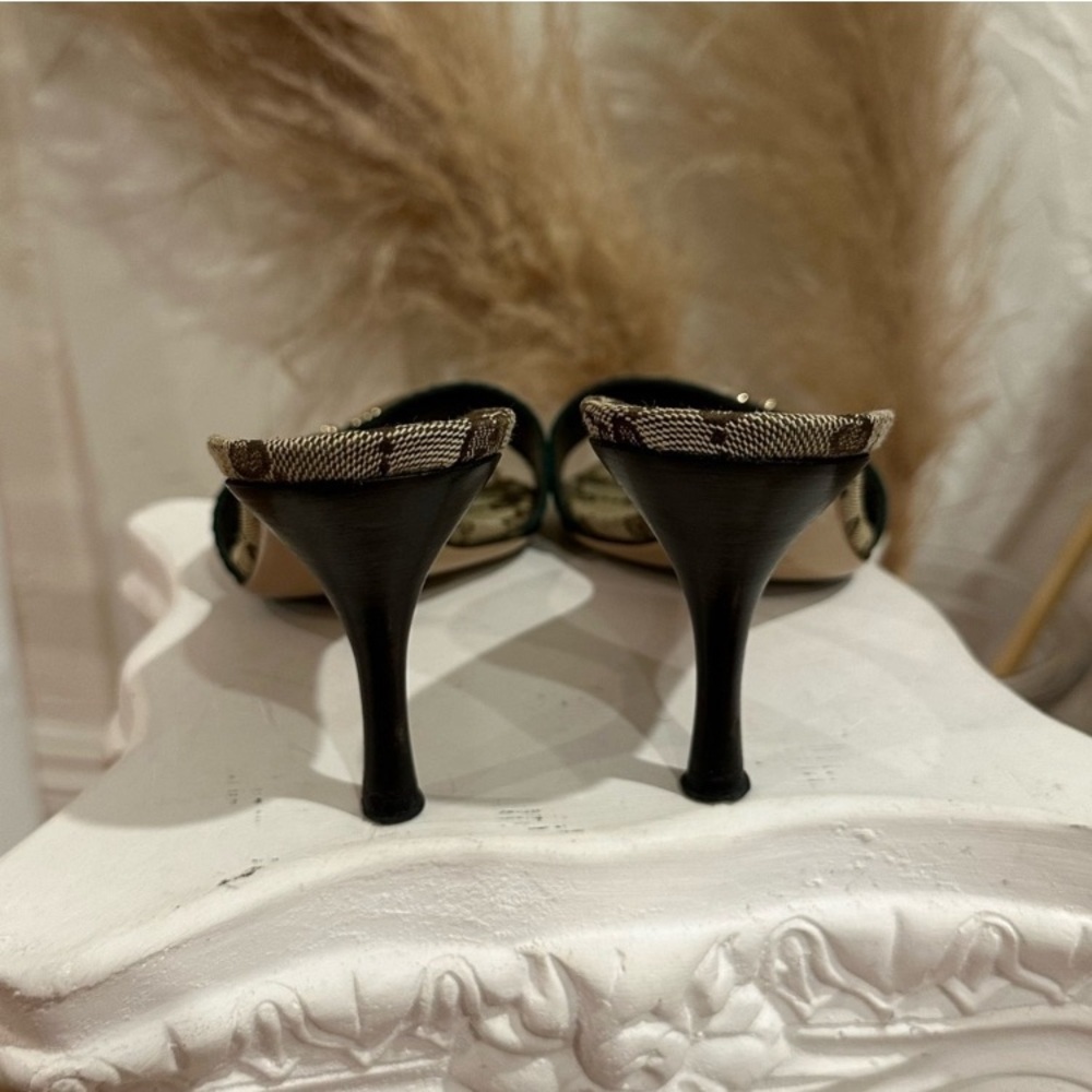 GUCCI Web Stripe Hysteria “GG Monogram Mule Sandals w/COA, EUC - Picture 7 of 15